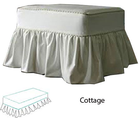 Ottoman Slipcover - Style COTTAGE
