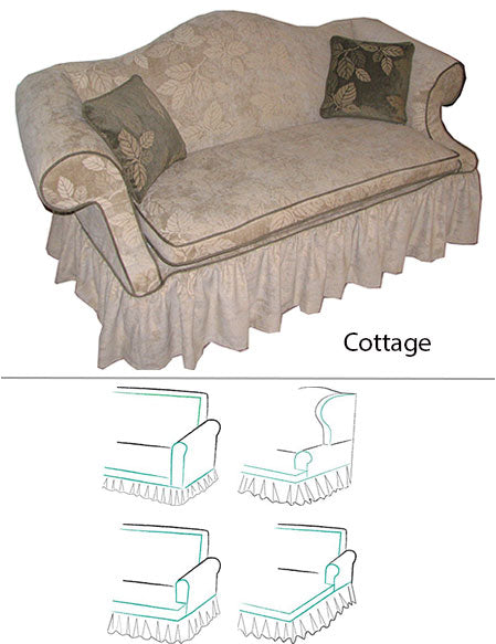 Sofa/Armchair Slipcover - Style COTTAGE