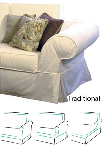 Sectional Slipcover - Style TRADITIONAL