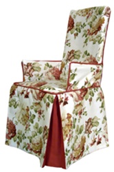 Custom Straight Back Dining Chair Slipcovers